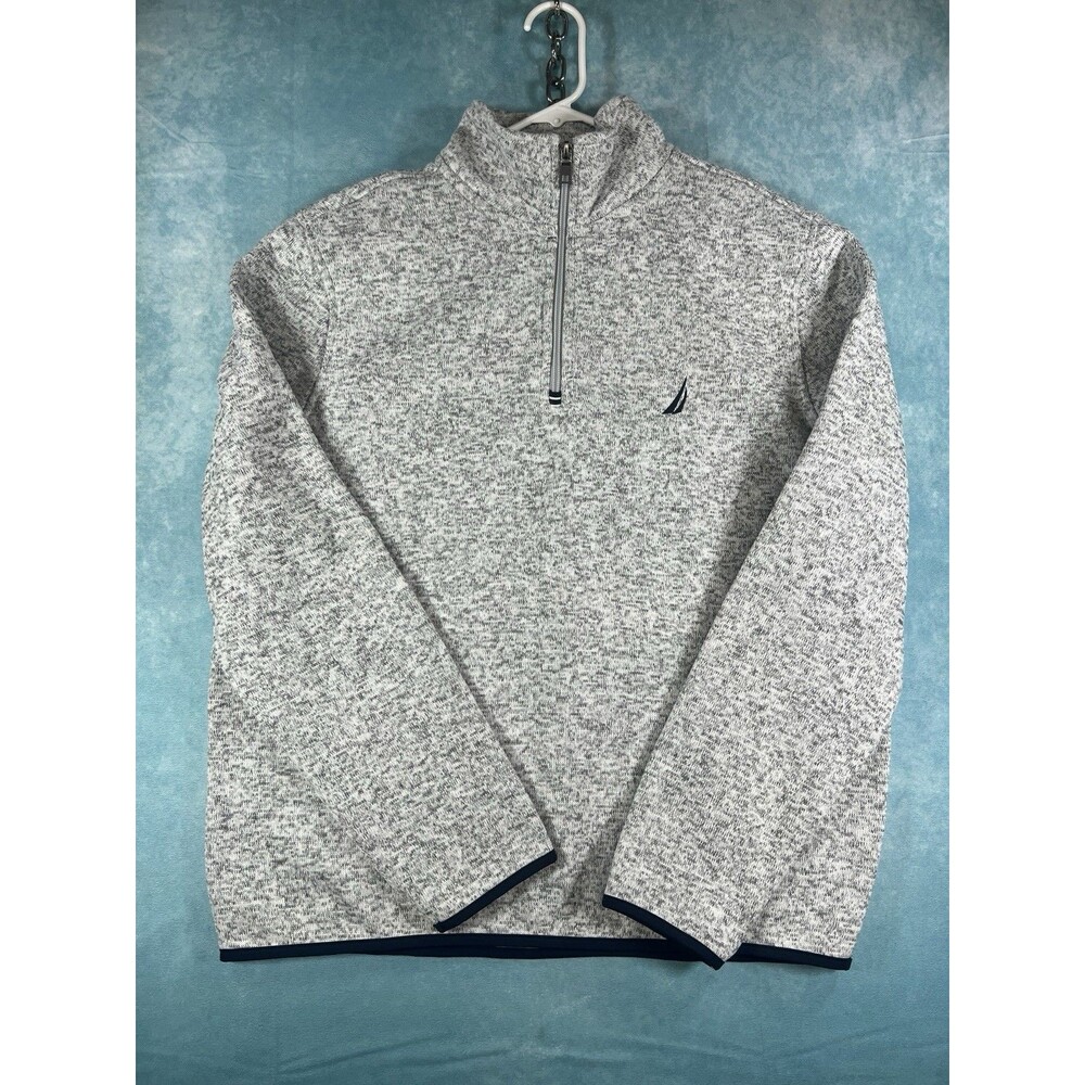 Nautica Men's Gray Sweater 1/4 Zip Size Medium New With Tags